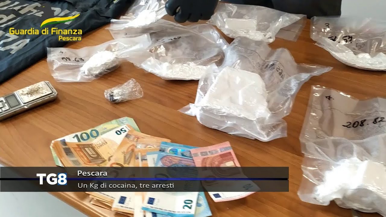 Pescara - Un Kg di cocaina, tre arresti