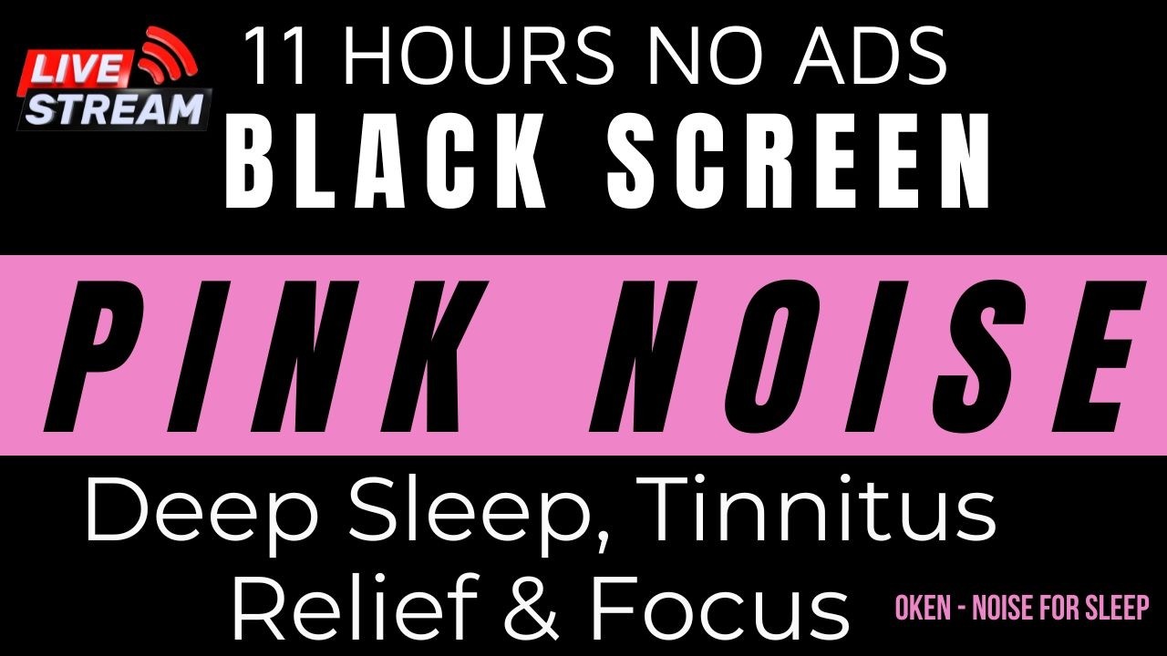 Pink Noise Black Screen for Deep Sleep and Total Relaxation | Soothing Sound Therapy for a Calm Mind