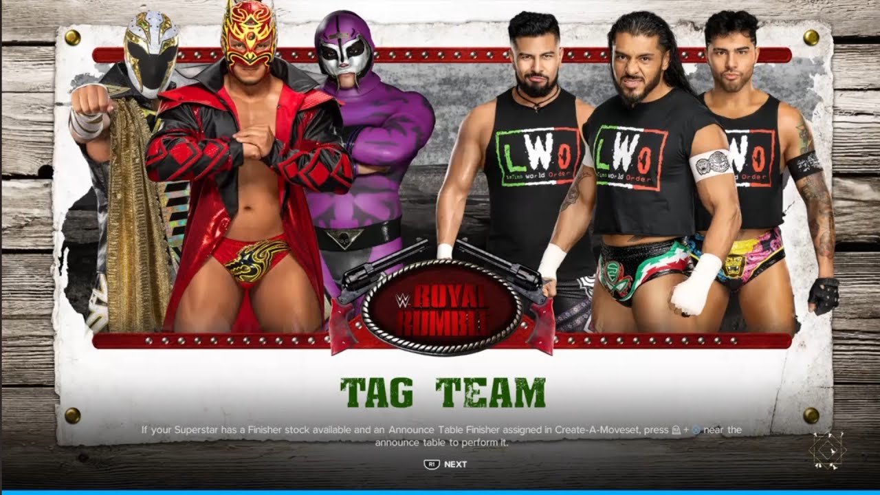 Axiom, Dragon & Mysterio vs The LWO. Royal Rumble 97. WWE 2K24