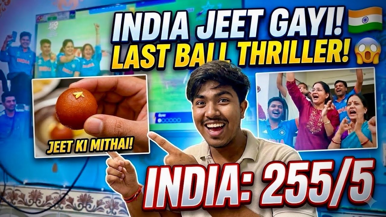 INDIA JEET GAYI! 🇮🇳 Last Ball Tak Darr Tha! (Gulab Jamun Moment) 😍