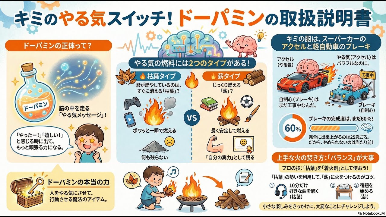 【やる気スイッチ】ドーパミンの取扱説明書