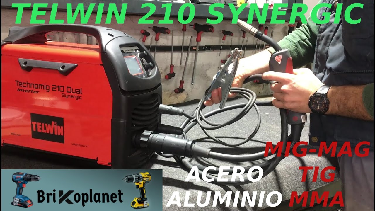 TELWIN 210 DUAL SYNERGIC - MIG-MAG/TIG/MMA - ACERO/ALUMINIO