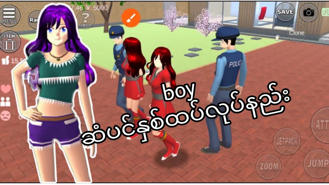ယွန်းsakura school simulator ထဲမှာboyဆံပင်နှစ်ထပ်လုပ်နည်း‌ကိုပြောပြခဲ့တယ်#sakuraschoolsimulator 