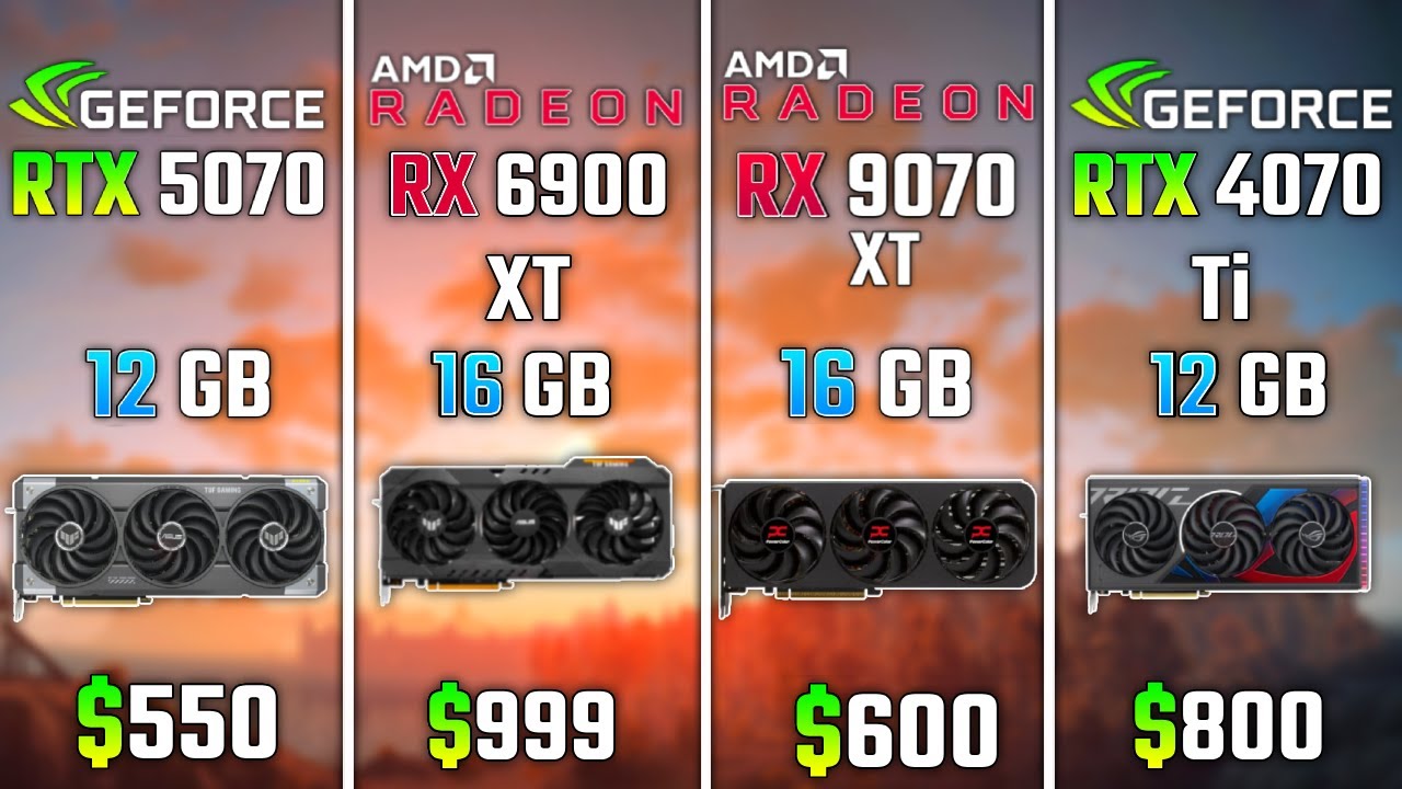 RTX 5070 vs RX 6900 XT vs RX 9070 XT vs RTX 4070 Ti | Test in 6 Games