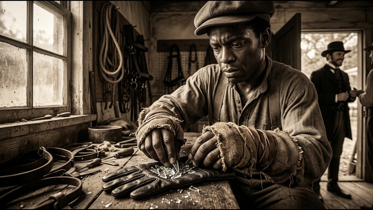 THE VALET SLAVE who lined his Master's Leather Riding Gloves with CRUSHED GLASS: Shredded Hands!