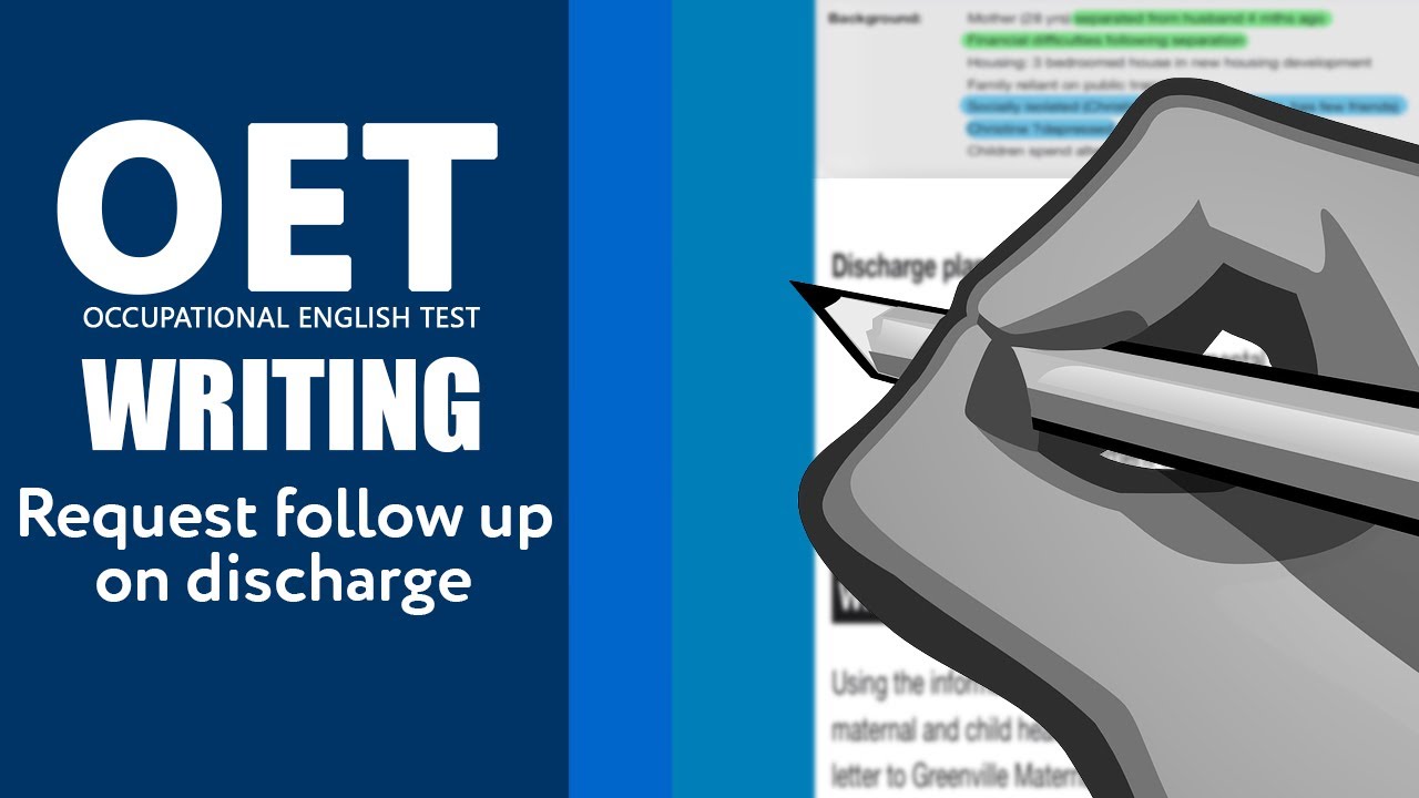 [𝗘𝗡𝗚𝗟𝗜𝗦𝗛] OET Writing : Nursing | Request follow up on Discharge | Letter