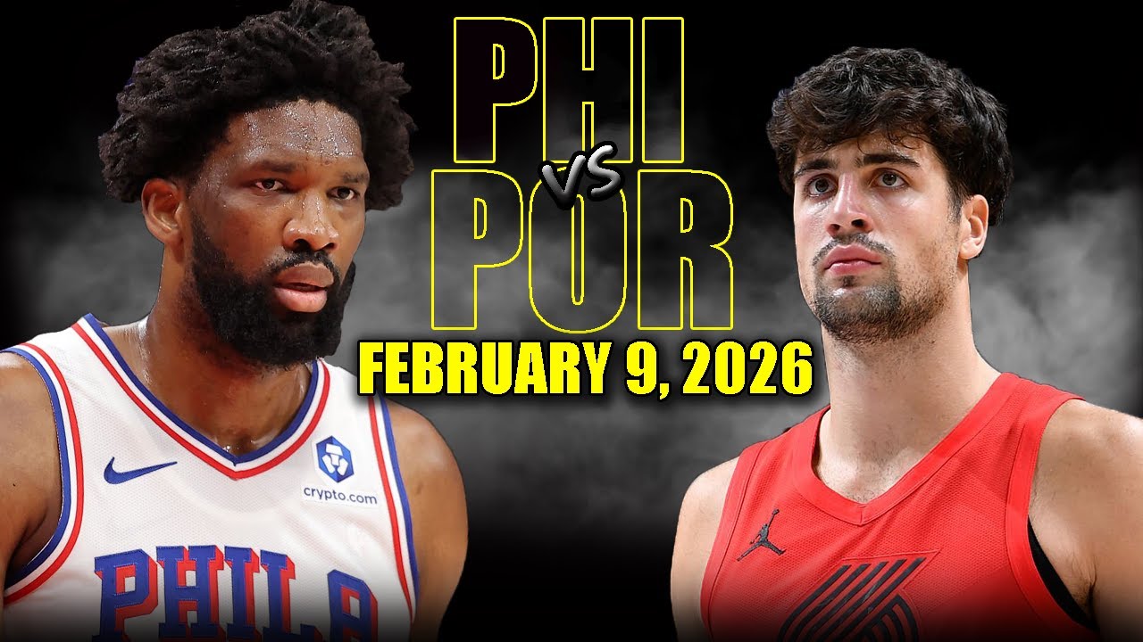 Philadelphia 76ers vs Portland Trail Blazers Full Game Highlights – February 9, 2026 | NBA Season