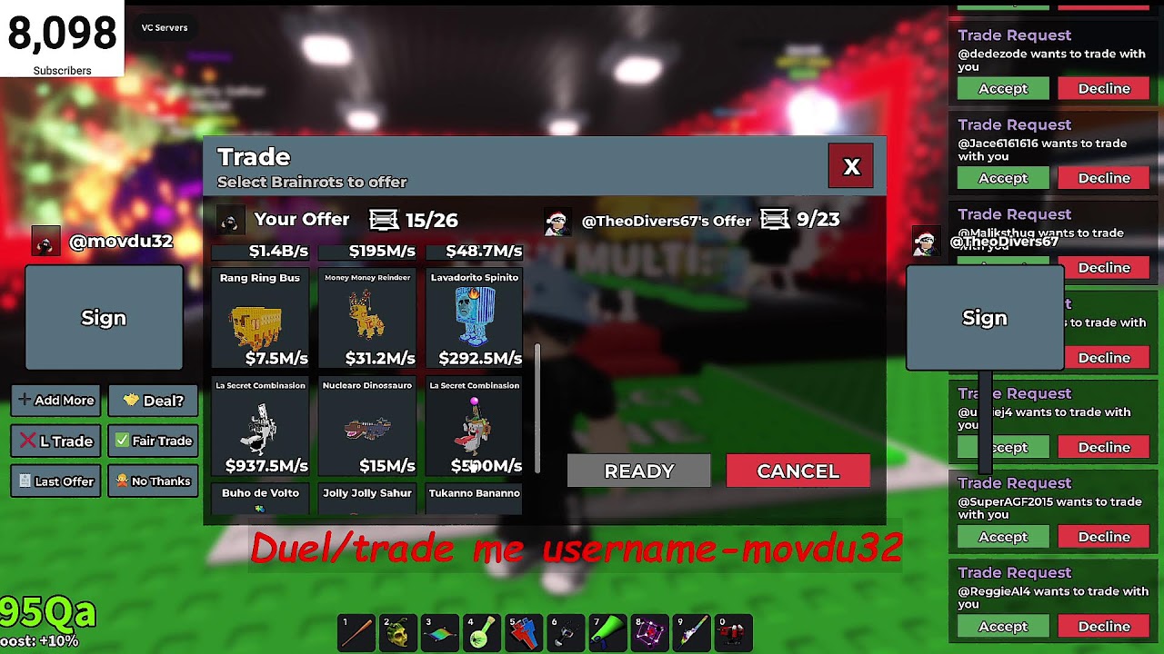 🔴 LIVE NOW: INSANE Trading & Duel in Steal a Brainrot 🤯🔥 | Roblox PvP