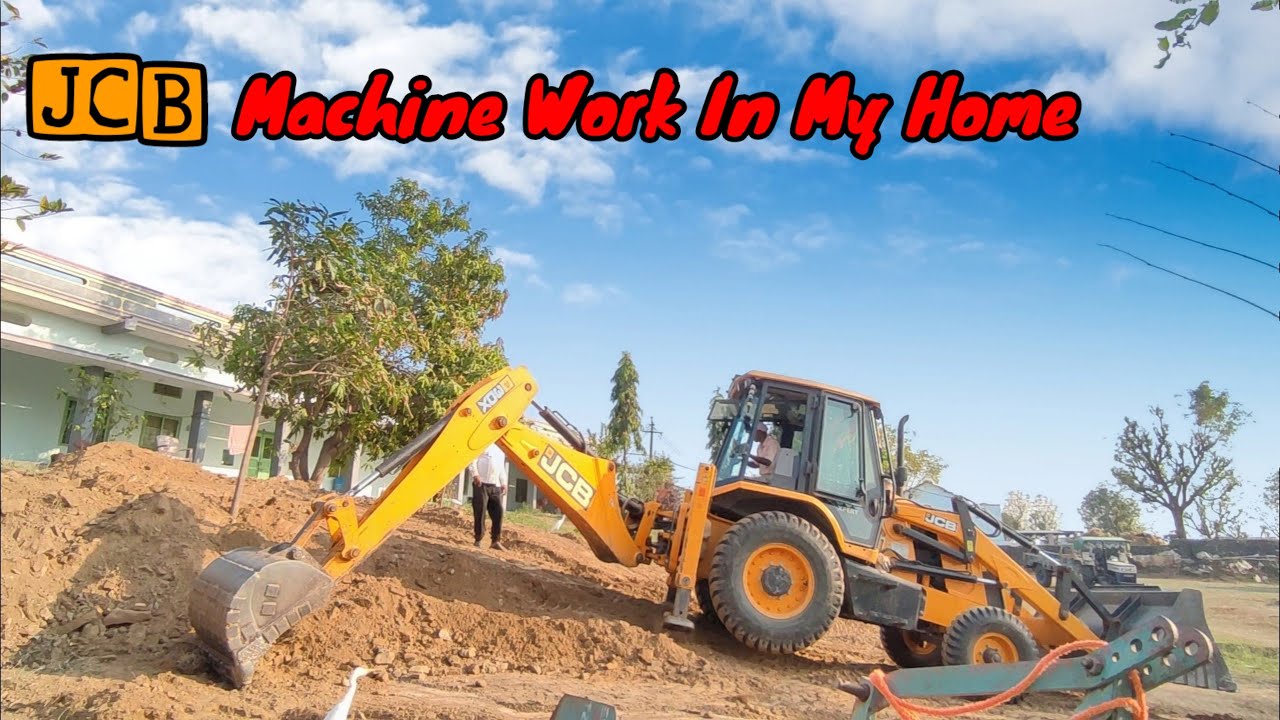 JCB Backhoe Loader Amazing Work at My Home || Heavy Machine Work