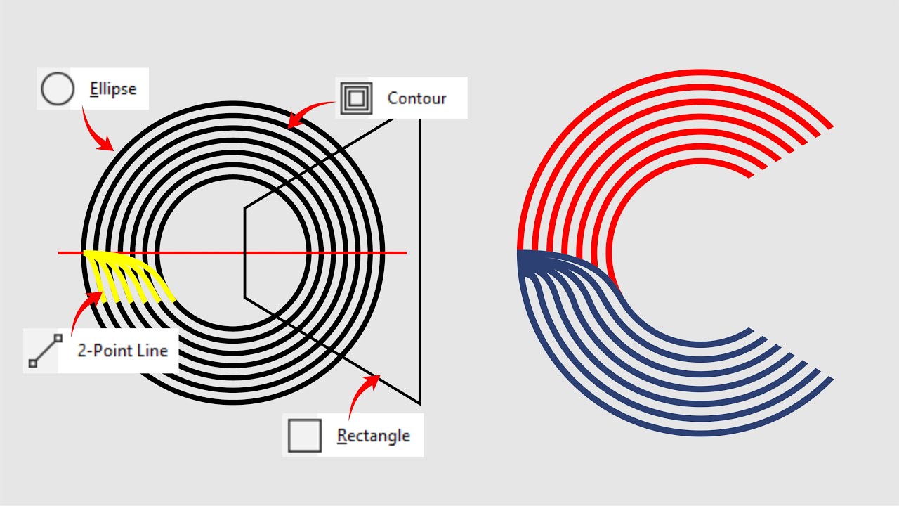 Easy Techniques To Create Typography in CorelDraw | C Letter | CorelDraw Tips & Tricks