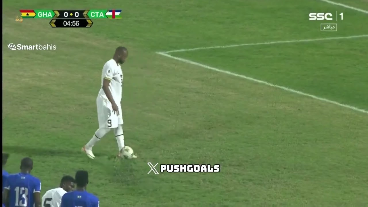 Jordan Ayew penalty against Central African Republic