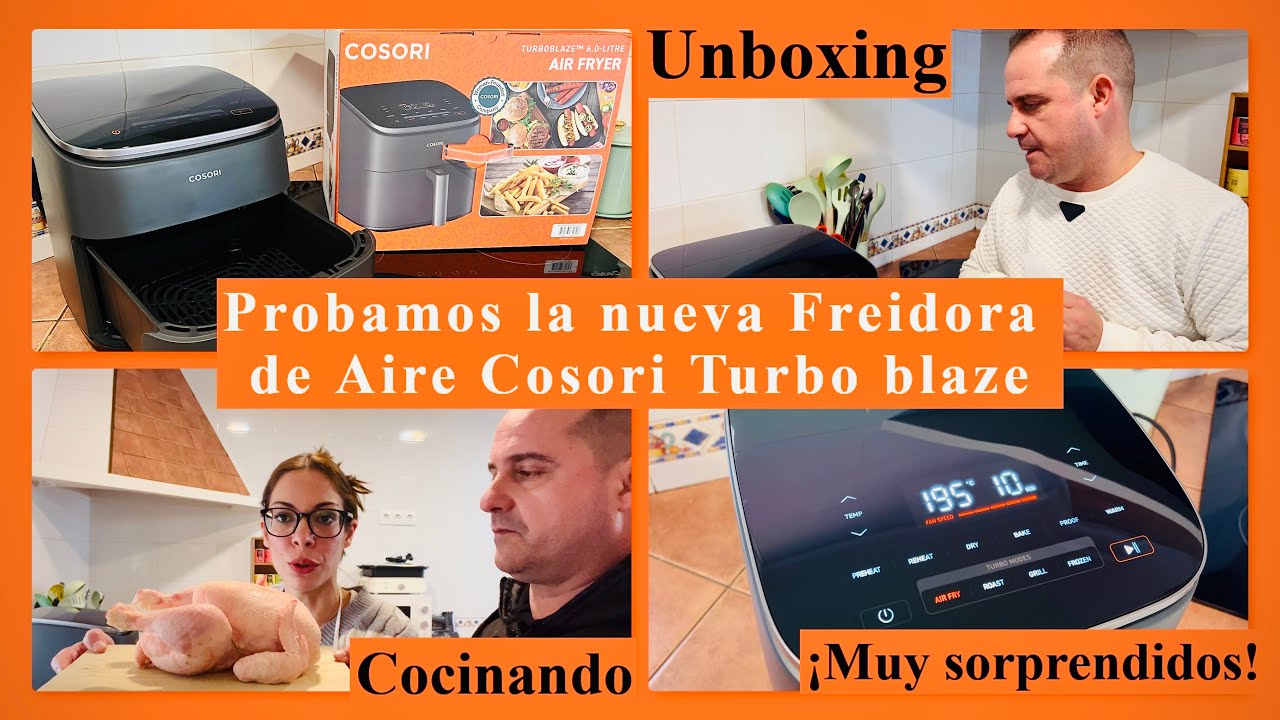 MUY SORPRENDIDOS❕😱 con la NUEVA Freidora de aire Cosori Turbo blaze + LA PROBAMOS CON VOSOTROS👨‍🍳