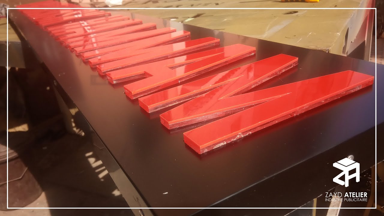 Steps to make an illuminated advertising banner - خطوات عمل لافتة إشهارية مضيئة