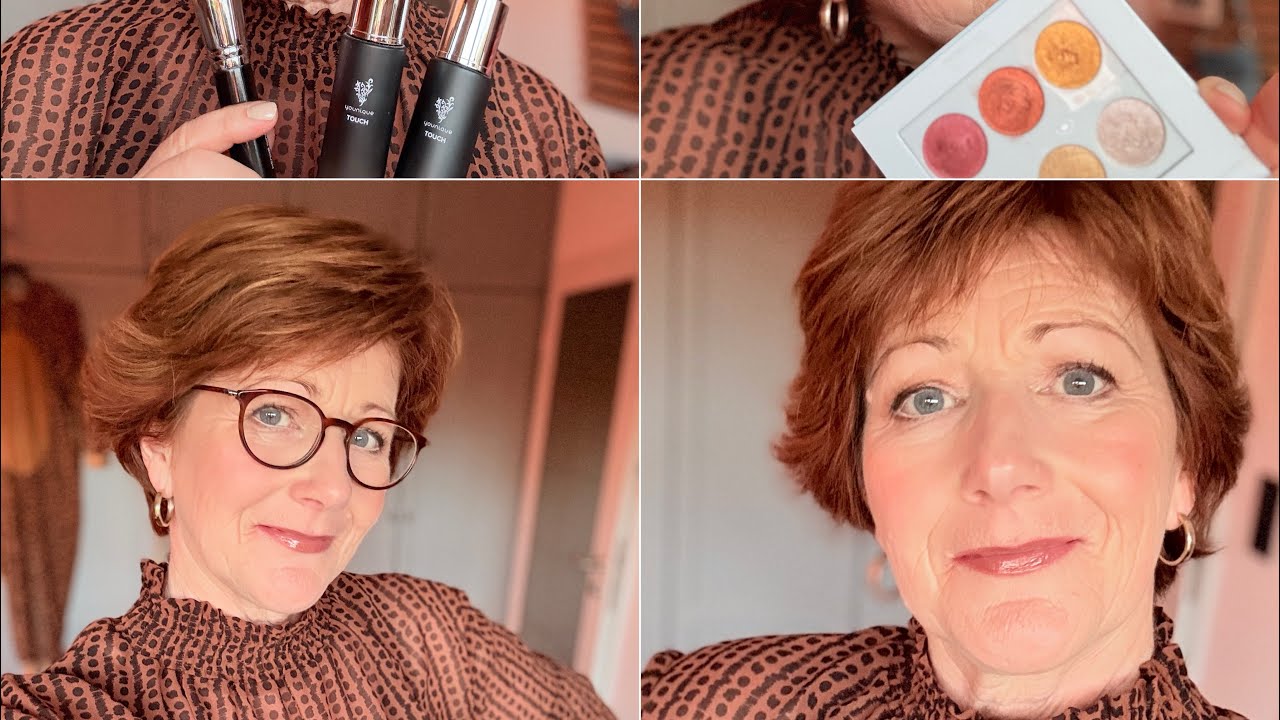 Augenmakeup - mal einfach festlich mit Kupferschimmer ü50 und Brille