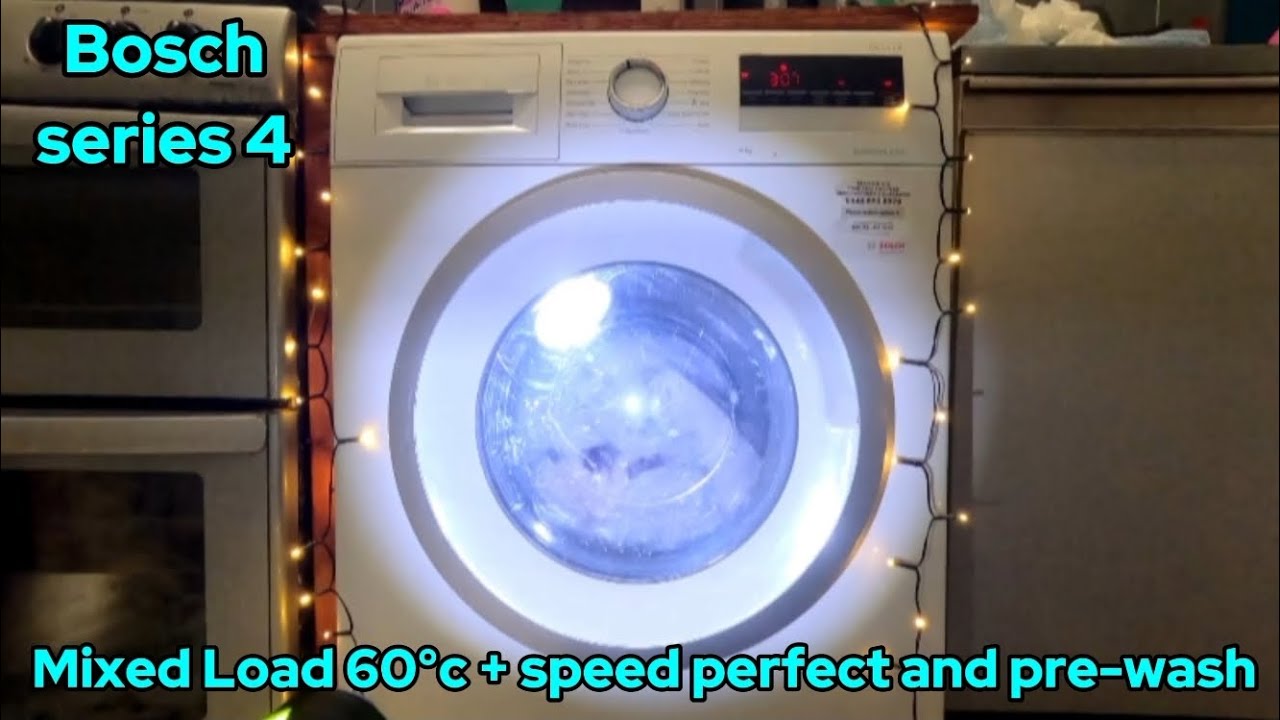 Bosch series 4 - Mixed Load 60°c + speed perfect and pre-wash - (full cycle)
