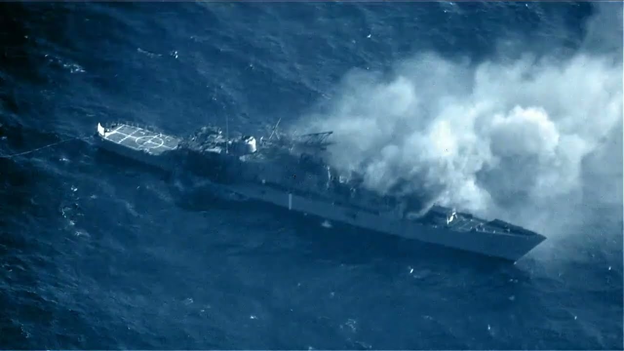 USS Rodney M. Davis Sunk By Missiles