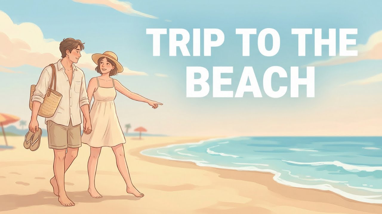 Trip to the Beach | A Simple English Story for Beginners | Learn English Through Story