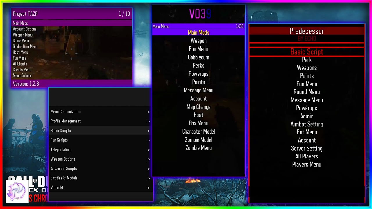 I tried Random BO3 Mod Menus on Zombies | GSC Menu Showcases (Sort of)
