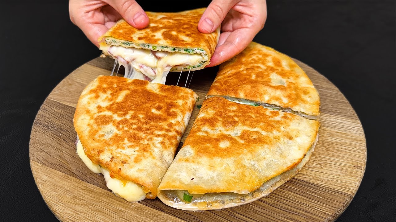 Всего 1 лепешка! Вкуснее пиццы! Невероятно вкусный завтрак, обед или ужин