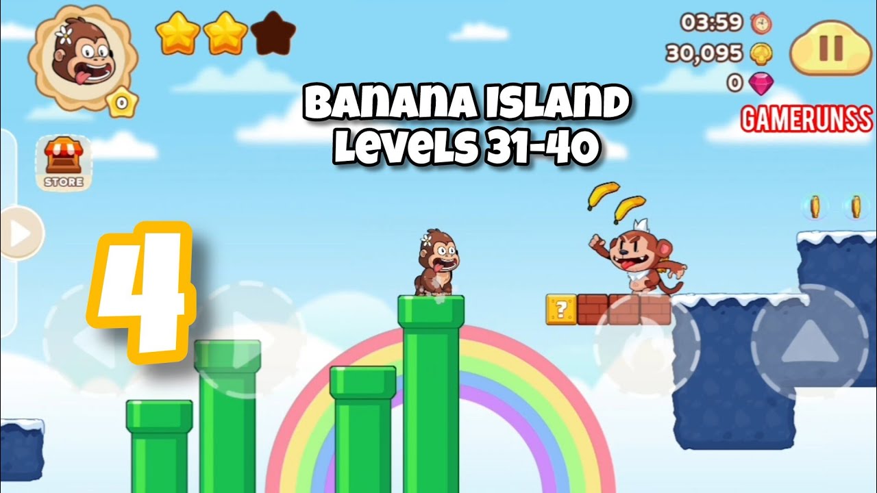 Banana Island: Kong Journey - Gameplay Walkthrough Android Part 4 - Levels 31-40