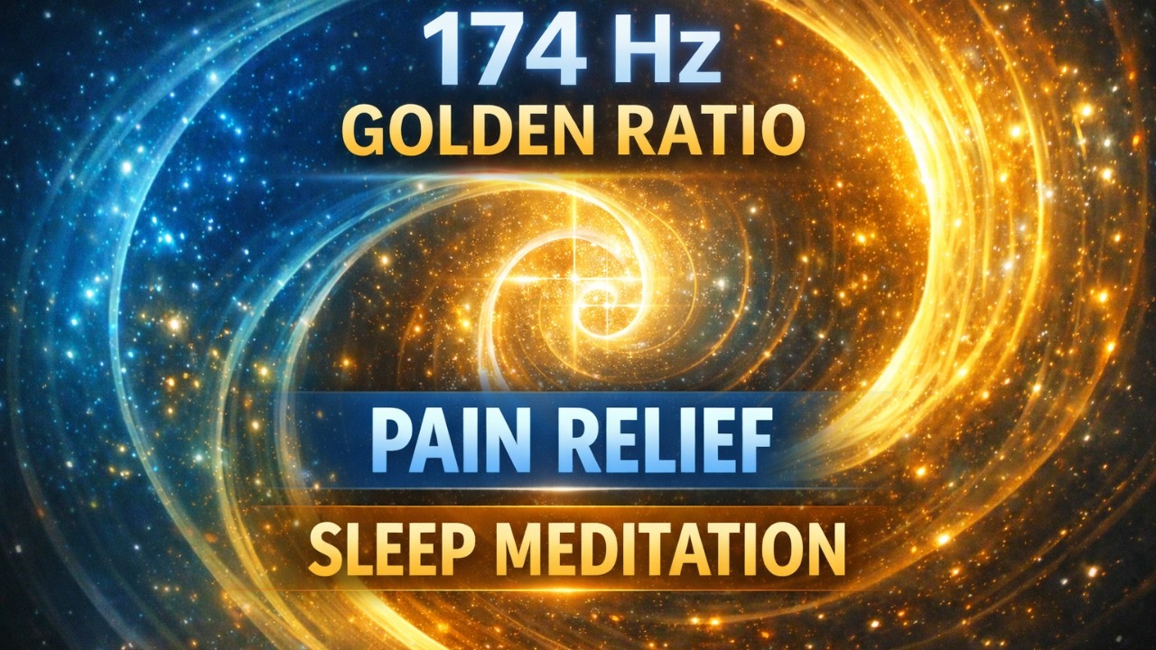 174 Hz Pain Relief & Deep Sleep Meditation | Golden Ratio Frequency