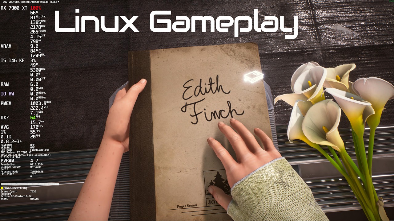 6K60FPS What Remains Of Edith Finch Linux Gameplay