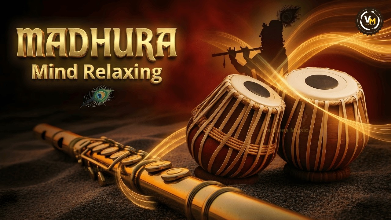 ndian Mind Relaxing Instrumental 🪈 Madhura Flute & Tabla Meditation Music | Vaanees Music