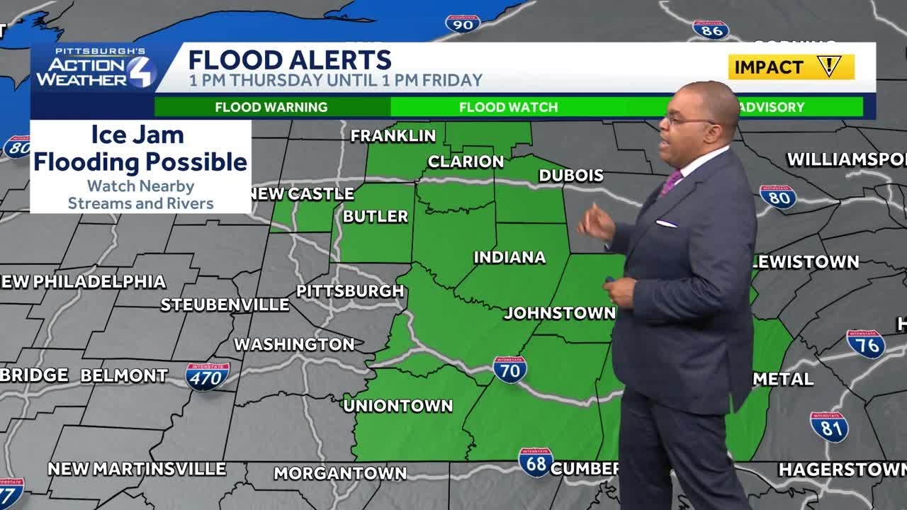 February 19 Forecast: Impact Day Friday for possible ice jam flooding in Western PA