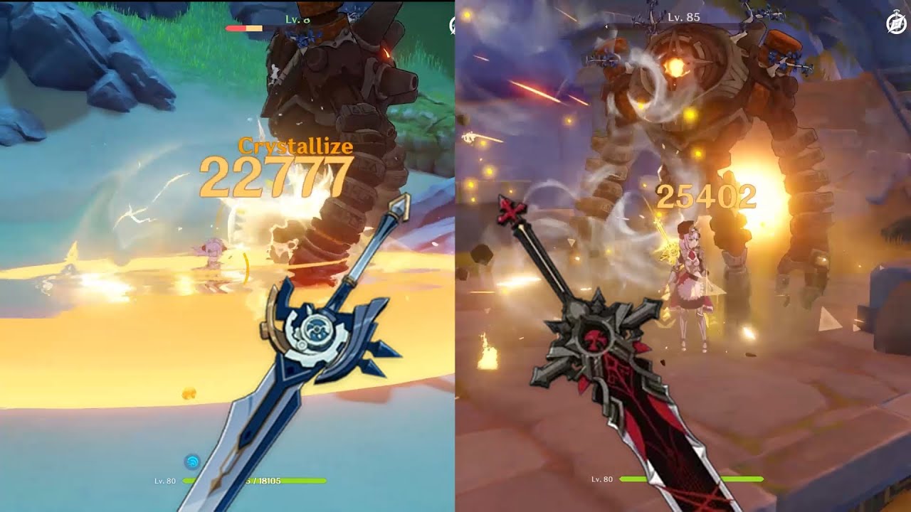 Noelle - Whiteblind and Wolf's Gravestone (Shield Strength and Burst Damage)