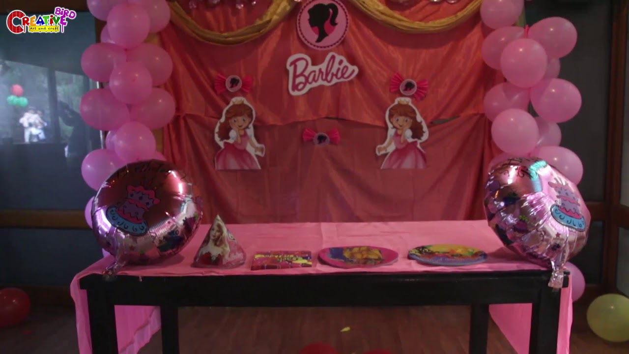 Barbie Theme birthday party decoration.