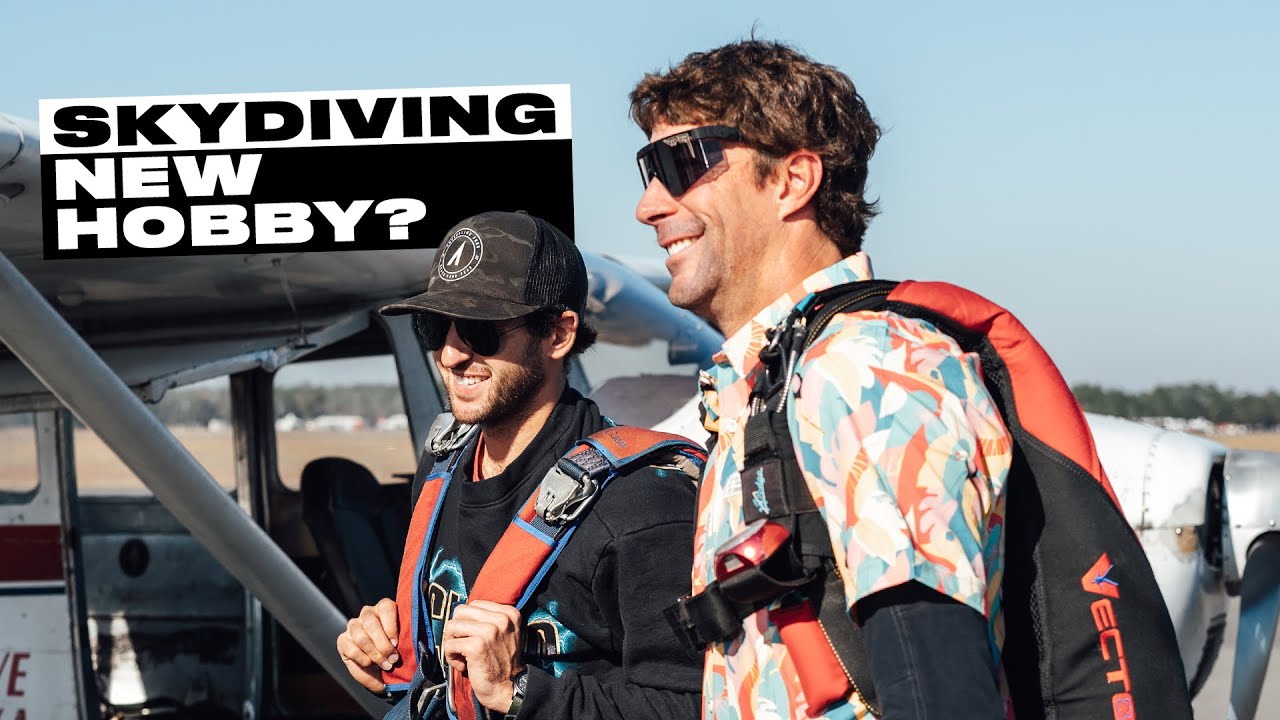 PUSHING TRAVIS PASTRANA OUT OF A PLANE