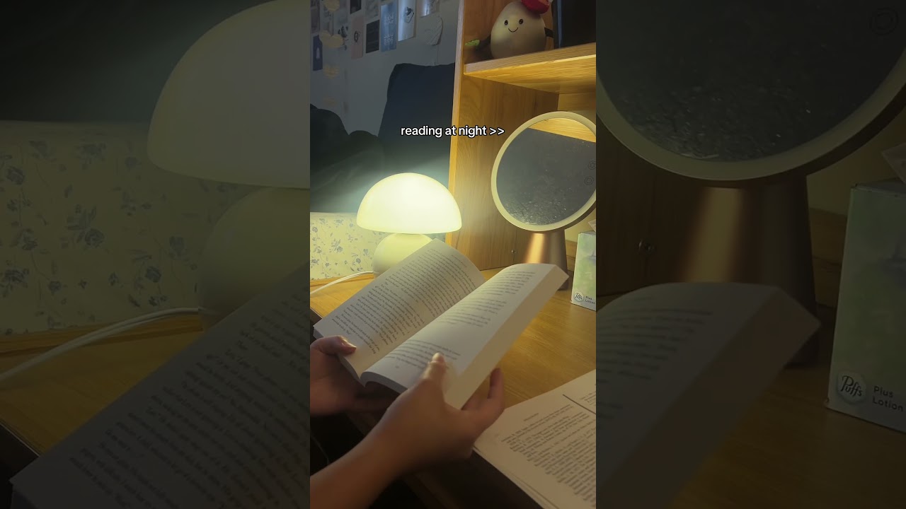 #bookishcontent #readinglight #readinglamp #mushroomlamp #lamp #nightreading #nighttimereading