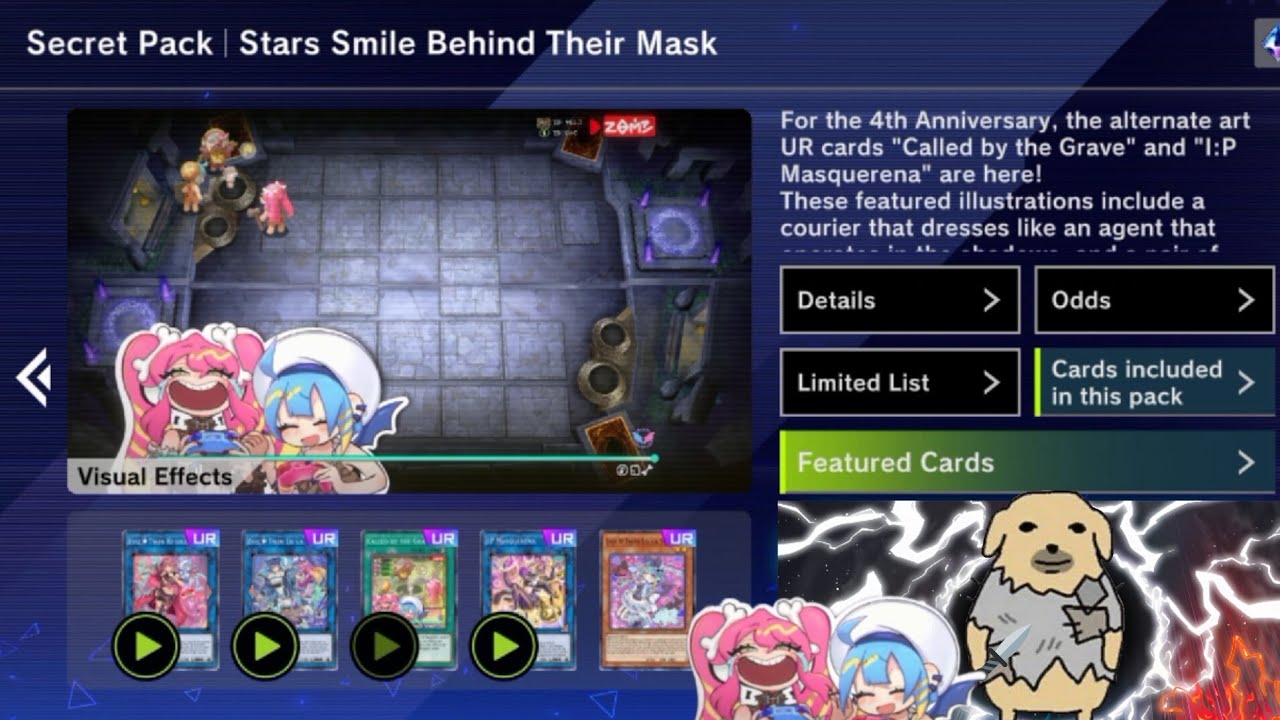 4th Anniversary pulls Yu-Gi-Oh! Master Duel. Kinda broke but got Ip and CBTG Alts 😌. Rank Duels.