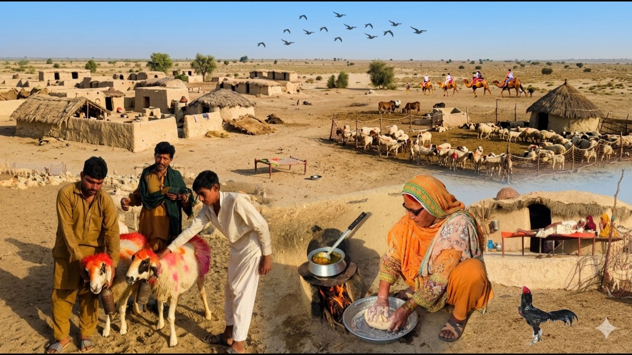 Desert Women Morning Routine in Pakistan | Village Life in Pakistan | Traditional Desert food