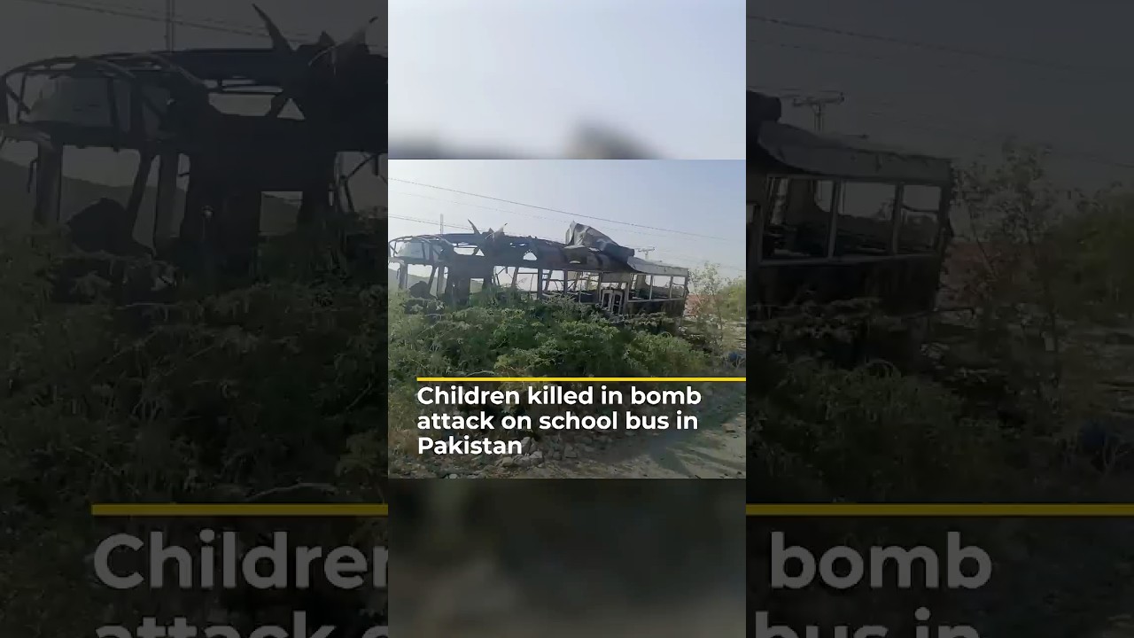 Suspected suicide bomb hits school bus in Pakistan, killing at least four children | AJ #shorts
