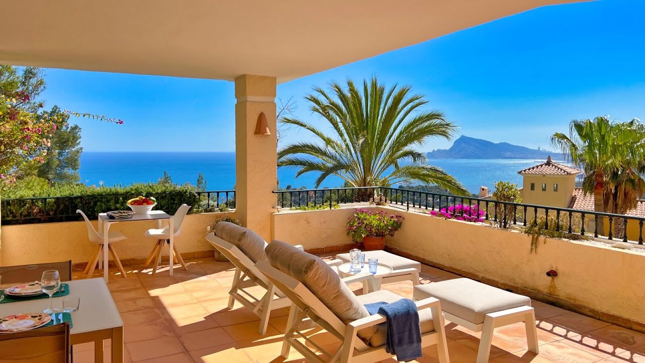 Amazing corner apartment with private garden in Altea Hills on the Costa Blanca, Spain