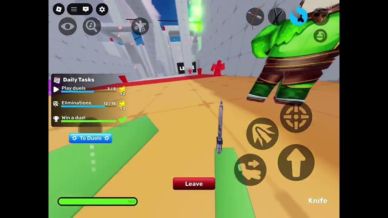 Practicing my backstabs