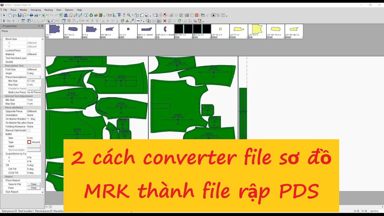 #optitex  | Chuyển file sơ đồ MRK thành file PDS  | Tự học Optitex + Clo3d