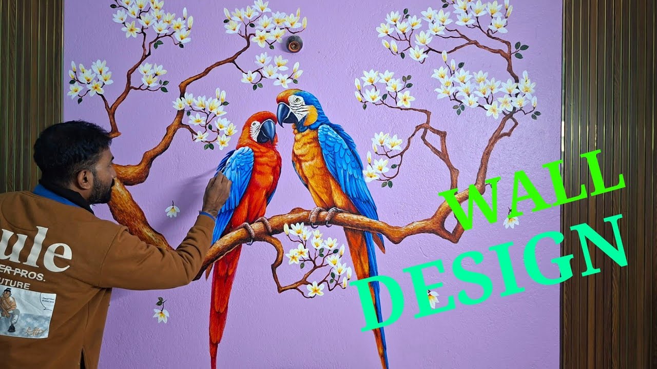 Easy Wall Art Painting Ideas ll Wall Painting Design Ideas Bedroom Simple At Home 