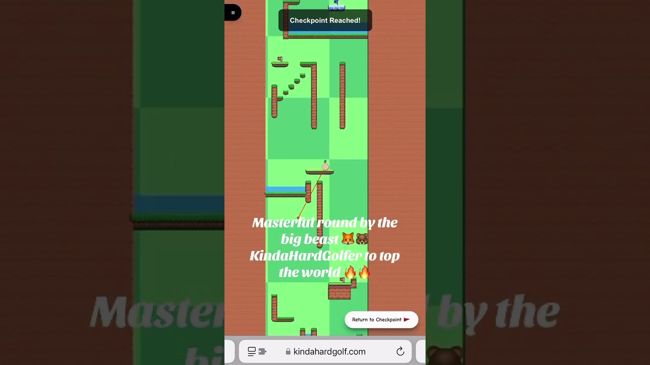 Kinda Hard Golf Daily Hole 27, masterful round by KindaHardGolfer to top the rankings 🔥🔥