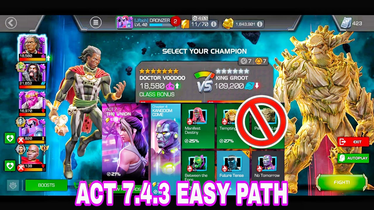 MCOC ACT 7.4.3. EASY PATH COMPLETION GUIDE MARVEL CONTEST OF CHAMPIONS #kabamcoc 