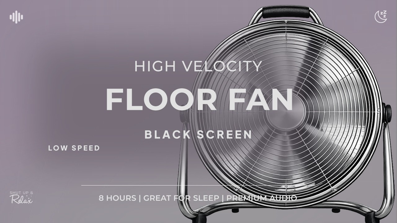 High Velocity Fan | Gentle Airflow for Deep Sleep (8 Hours) | Black Screen