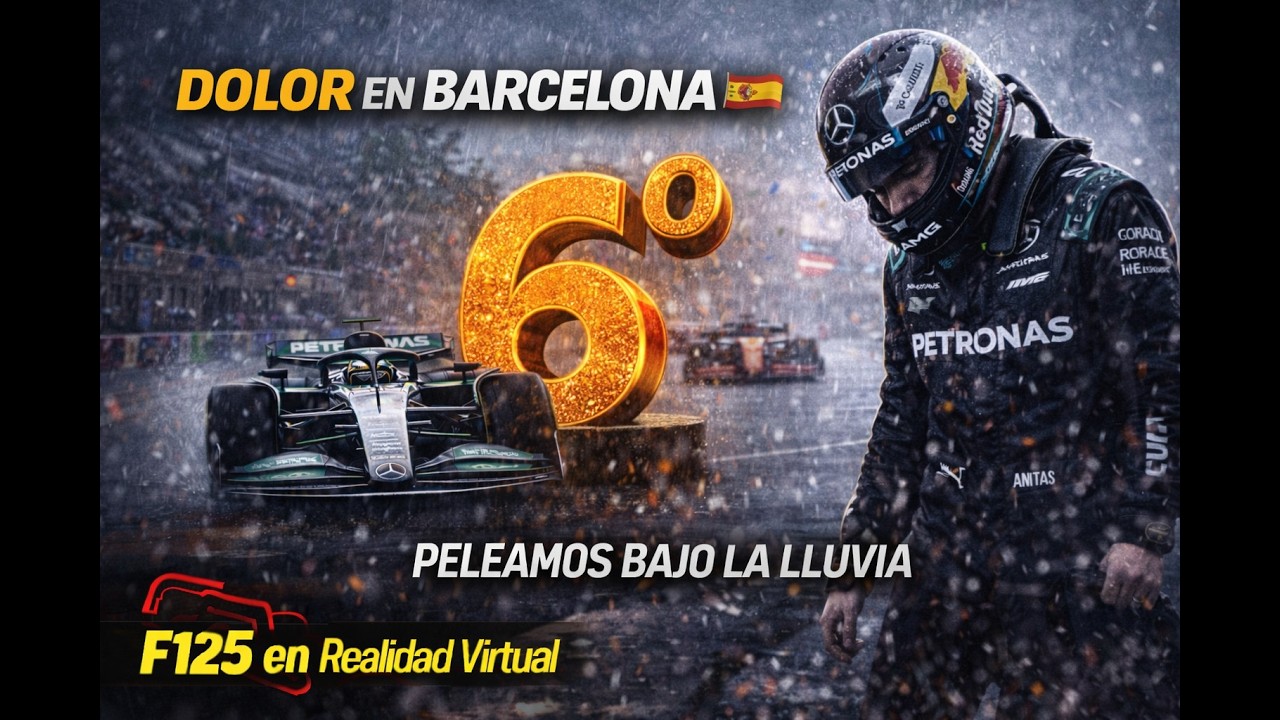 DURA BATALLA EN BARCELONA 🇪🇸 | Solo P6 bajo la lluvia | F125 Realidad Virtual POV