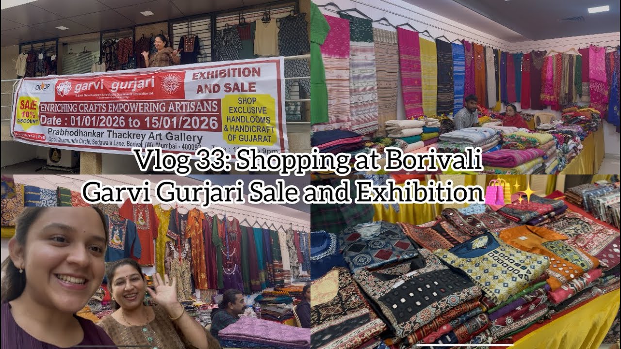 Shopping at Borivali Garvi Gurjari Sale🛍️ | Vlog 33 #borivali #shoppingvlog #exhibition #vripatvlogs
