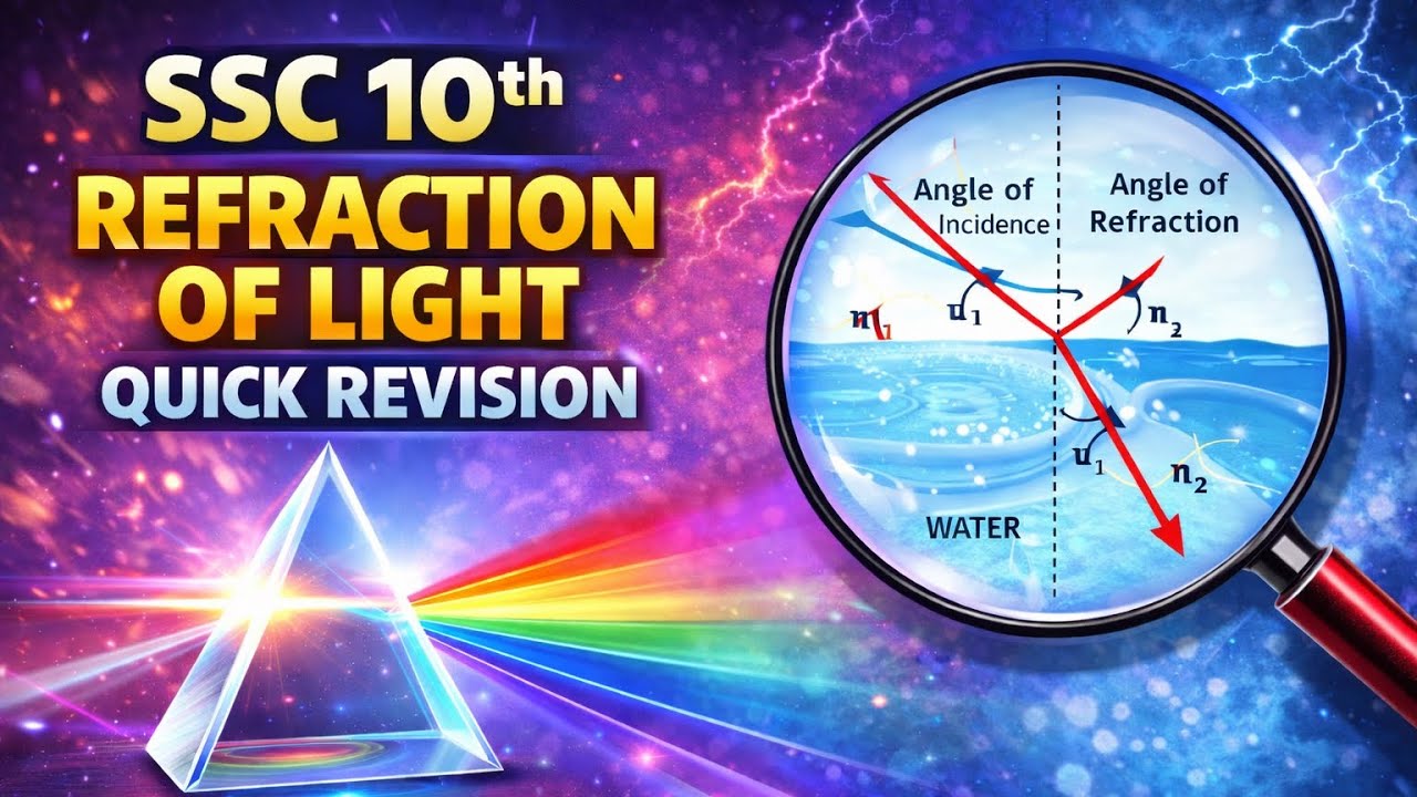 Refraction of light - Quick Revision | 10th Class SSC | Science 1