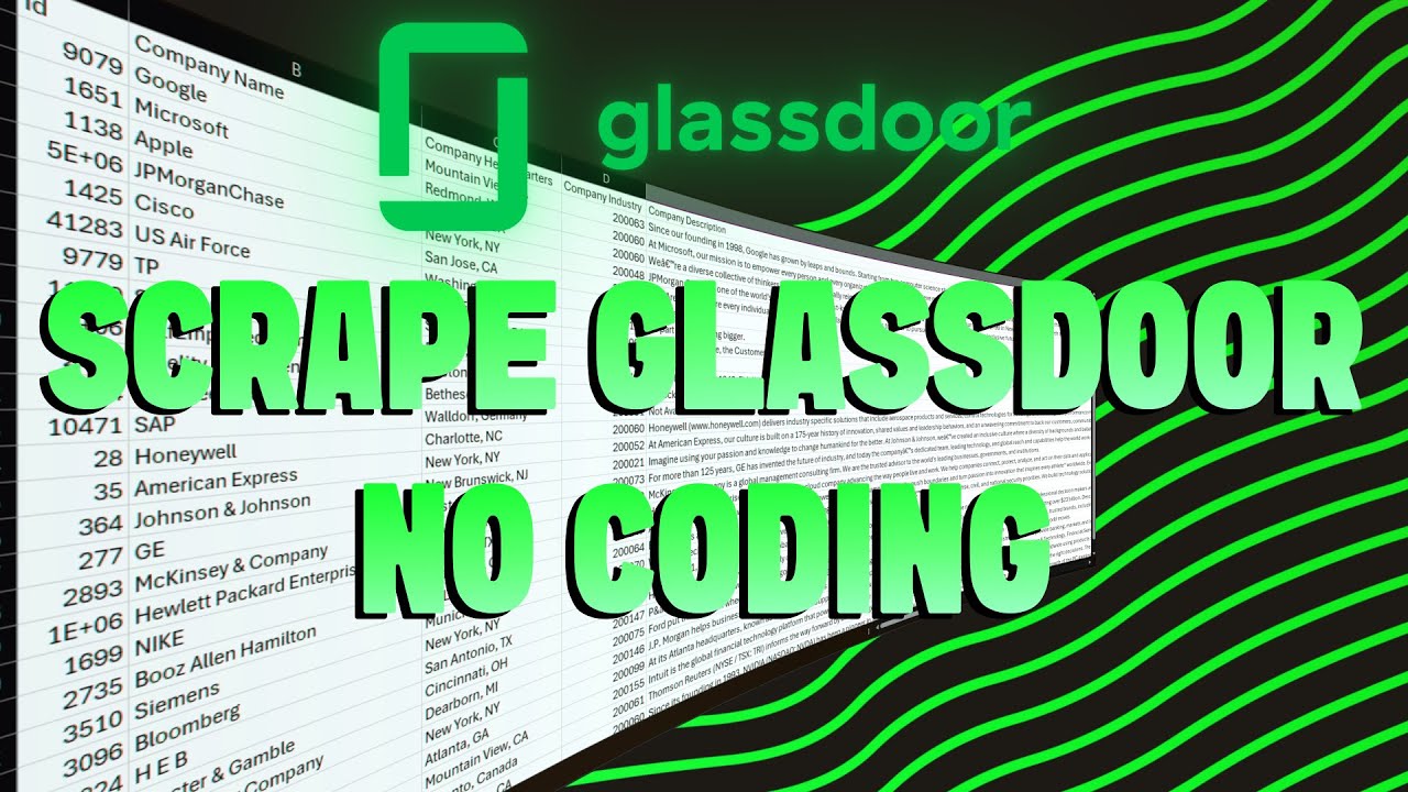 Glassdoor Scraper: Export Jobs, Companies, Reviews & more