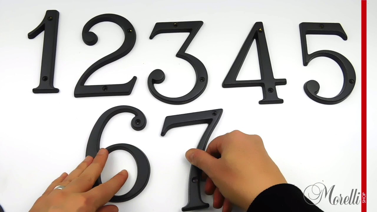 Numero Civico in Ottone Antracite altezza 12 cm Morelli Shop
