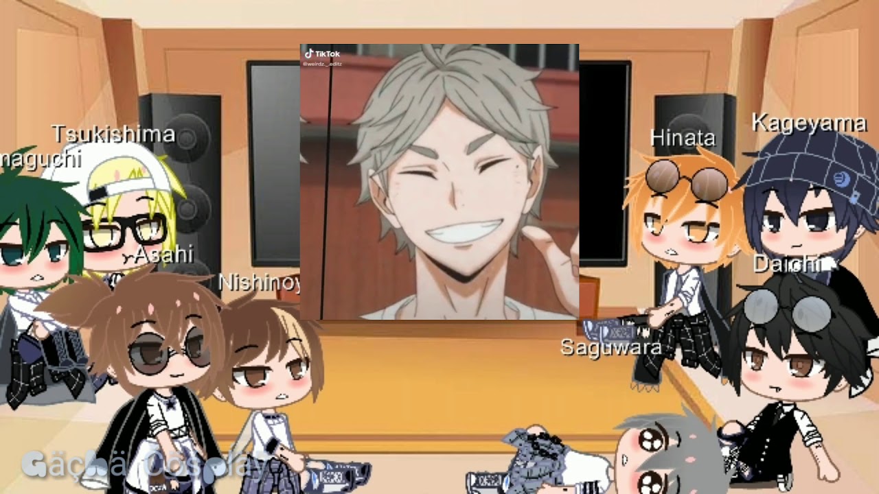 Haikyuu  react to  Tik Tok (Gäçhä Čöśpĺäÿ ) Gay a little bit  12+
