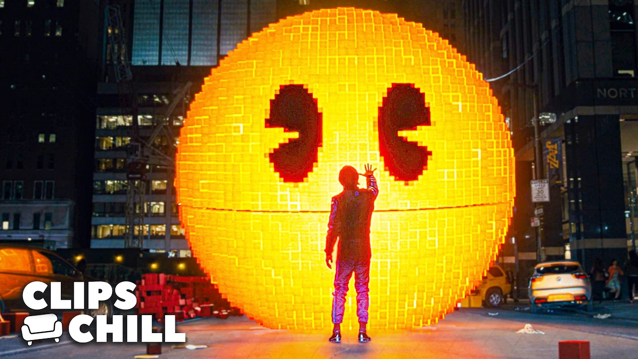 Pac-Man DESTRUYE Washington DC | Pixeles (Adam Sandler, Kevin James)