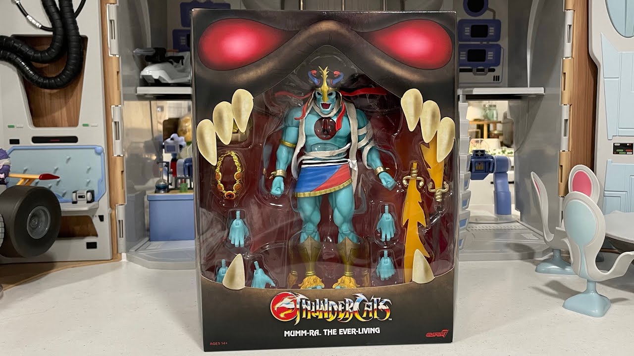 NEW SUPER 7 ULTIMATES MUMM-RA THE EVER LIVING WITH (LED) LIGHT UP EYES ACTION FIGURE TOY REVIEW!
